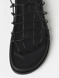 Sandalo Rick Owens in pelle a rete