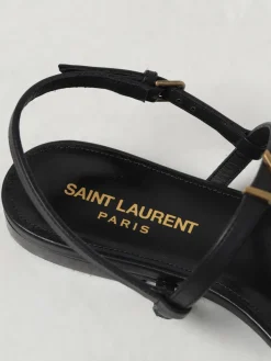 Sandalo Saint Laurent in pelle con logo