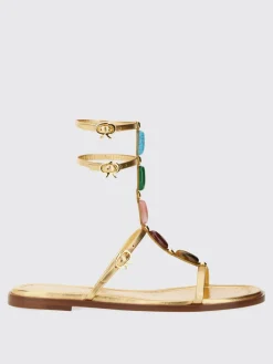 Sandalo Shanti Gianvito Rossi in pelle laminata con pietre