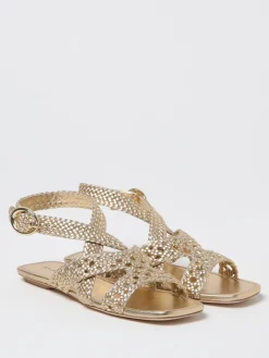 Sandalo Stuart Weitzman in pelle intrecciata