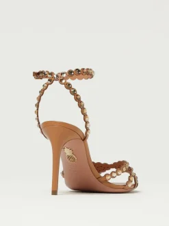 Sandalo Tequila Aquazzura in nappa con strass