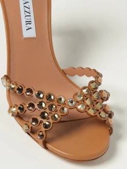 Sandalo Tequila Aquazzura in nappa con strass