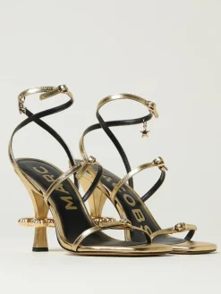 Sandalo The Daisy Marc Jacobs in pelle laminata con applicazioni