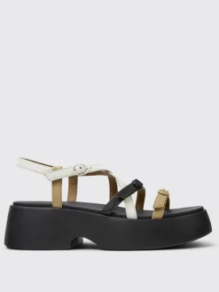 Sandalo Twins Camper in pelle multicolor