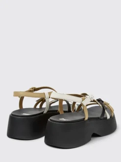 Sandalo Twins Camper in pelle multicolor