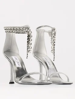 Sandalo Verity Jimmy Choo in pelle con cristalli