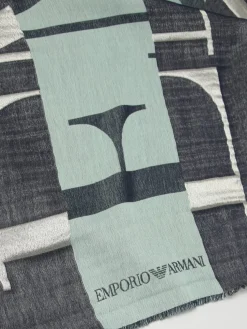 Sciarpa con maxi logo Emporio Armani