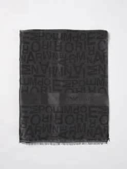 Sciarpa Emporio Armani in viscosa con logo jacquard