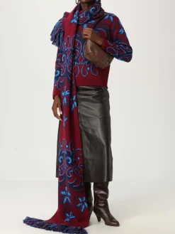 Sciarpa Etro in lana con motivo floreale jacquard