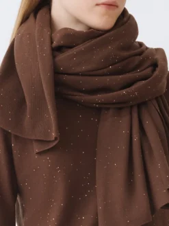 Sciarpa Fabiana Filippi in lana con paillettes ricamate