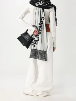 Sciarpa L'Echarpe Liga Jacquemus in lana merino con logo jacquard