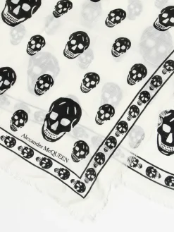 Sciarpa Skull McQueen in lana jacquard