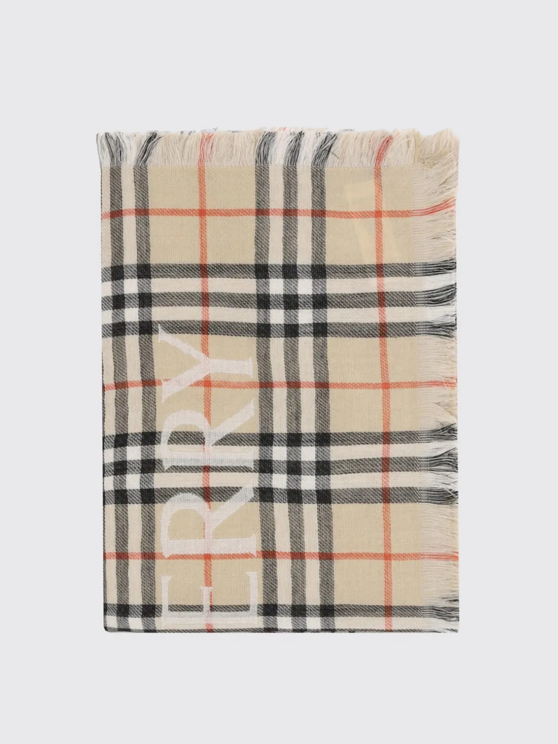 Sciarpa Vintage Check Burberry in lana con logo jacquard