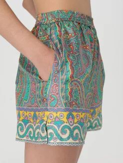 Shorts Etro in seta con stampa paisley