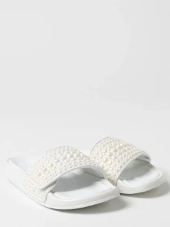 Sliders Fitz Jimmy Choo in mesh con perle cabochon