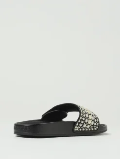 Sliders Fitz Jimmy Choo in pelle e gomma con perl sintetiche