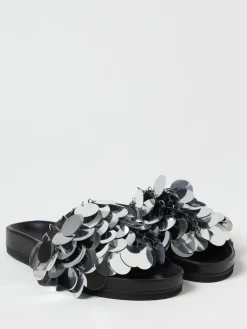 Sliders Rabanne in gomma con paillettes