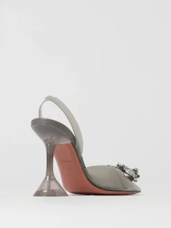 Slingback Begum Amina Muaddi in pvc con fibbia gioiello