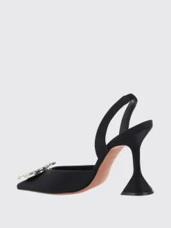 Slingback Begum Amina Muaddi in raso con fibbia gioiello