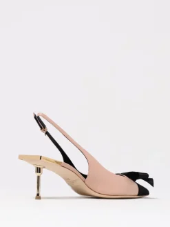 Slingback Elisabetta Franchi in nappa con fiocco in raso