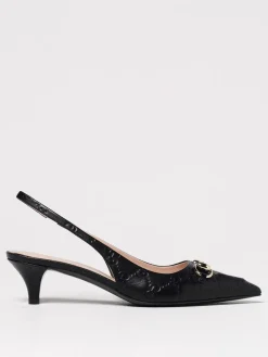 Slingback GG Gucci in pelle con monogram goffrato