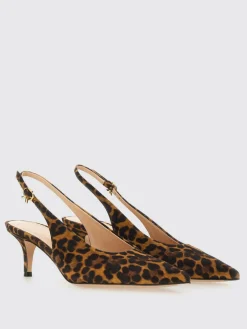 Slingback Gianvito Rossi in camoscio animalier
