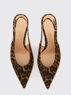 Slingback Gianvito Rossi in camoscio animalier