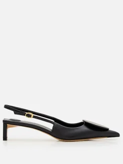 Slingback Les Slingbacks Duelo Jacquemus in nappa con placche geometriche