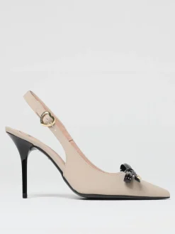 Slingback Love Moschino in pelle sintetica con fiocco