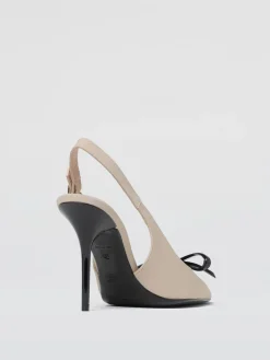 Slingback Love Moschino in pelle sintetica con fiocco