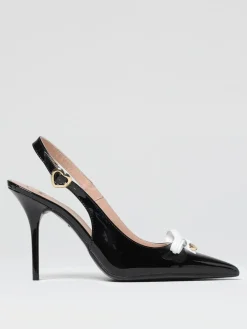 Slingback Love Moschino in vernice con fiocco