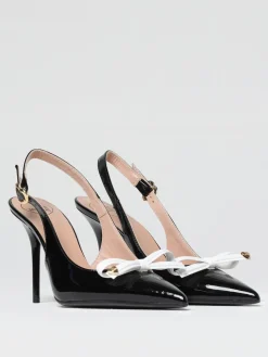 Slingback Love Moschino in vernice con fiocco
