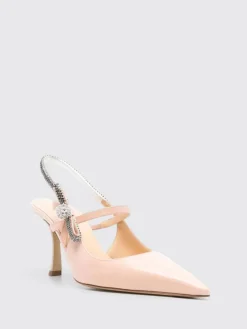 Slingback Mach&Mach in vernice con strass e fiocco