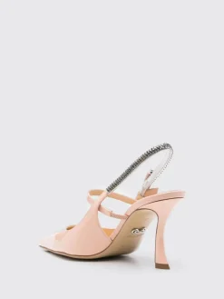 Slingback Mach&Mach in vernice con strass e fiocco