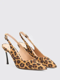 Slingback Malesia Casadei in camoscio stampa animalier
