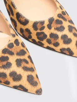 Slingback Malesia Casadei in camoscio stampa animalier