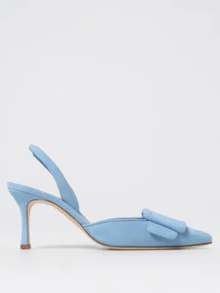 Slingback Mayslibi Manolo Blahnik in camoscio con fibbia decorativa