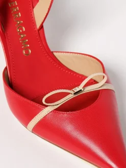 Slingback Mini Bow Ferragamo in nappa