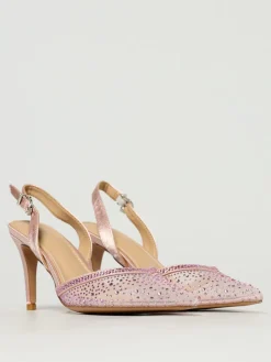 Slingback Rabat Twenty Fourhaitch in raso e nylon con strass