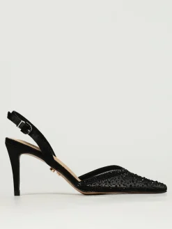 Slingback Rabat Twenty Fourhaitch in raso e nylon con strass
