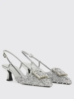 Slingback Stefi Roberto Festa in tessuto lamè e pelle