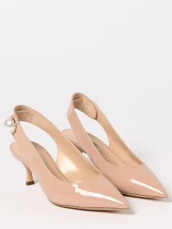 Slingback Tiffa Casadei in vernice con perla cabochon