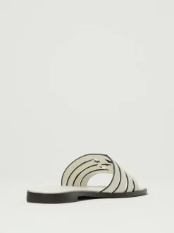 Slippers Ines Tory Burch in pelle a grana