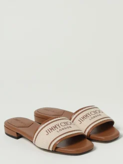 Slippers Joa Jimmy Choo in canvas e pelle