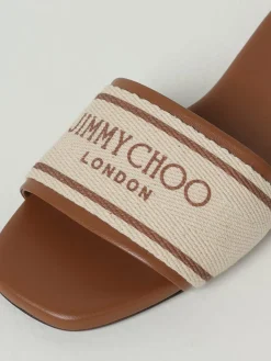 Slippers Joa Jimmy Choo in canvas e pelle