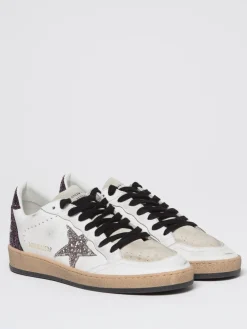 Sneakers Ball Star Golden Goose in pelle e glitter used