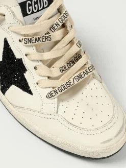 Sneakers Ballstar Golden Goose in pelle e glitter used