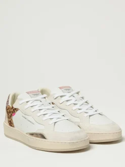 Sneakers Chelsea Pink Cheetah Crime London in pelle e cavallino animalier