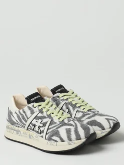 Sneakers Conny Premiata in canvas stampa animalier