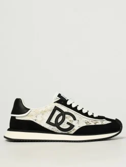 Sneakers DG Cushion Dolce & Gabbana in camoscio e pizzo